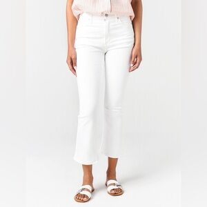 Citizens Of Humanity White Cropped Flare Jeans